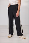 GEORGE WIDE LEG PANT - black / iv
